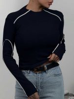 کراپ آستین بلند نواردار کد 180575 - Image 5