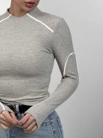 کراپ آستین بلند نواردار کد 180575 - Image 9