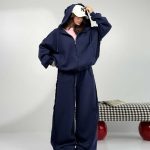 ست سوییشرت و شلوار کثیف دوزی کد 160870