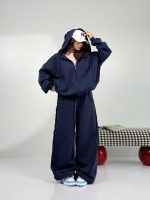 ست سوییشرت و شلوار کثیف دوزی کد 160870