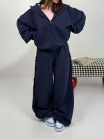 ست سوییشرت و شلوار کثیف دوزی کد 160870 - Image 3