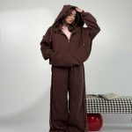 ست سوییشرت و شلوار کثیف دوزی کد 160870