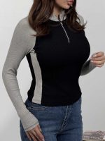 بلوز نیم زیپ 2 زنگ کد 180573 - Image 3