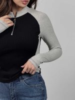 بلوز نیم زیپ 2 زنگ کد 180573 - Image 4