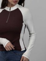 بلوز نیم زیپ 2 زنگ کد 180573 - Image 2