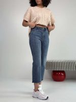 شلوار جین واید کراپ کد 102123 - Image 3