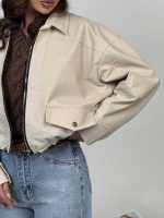 سوییشرت چرم طرح جیب کد 201018 - Image 3