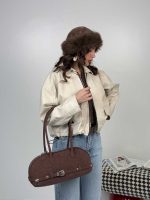 سوییشرت چرم طرح جیب کد 201018