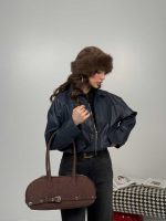 سوییشرت چرم طرح جیب کد 201018 - Image 12