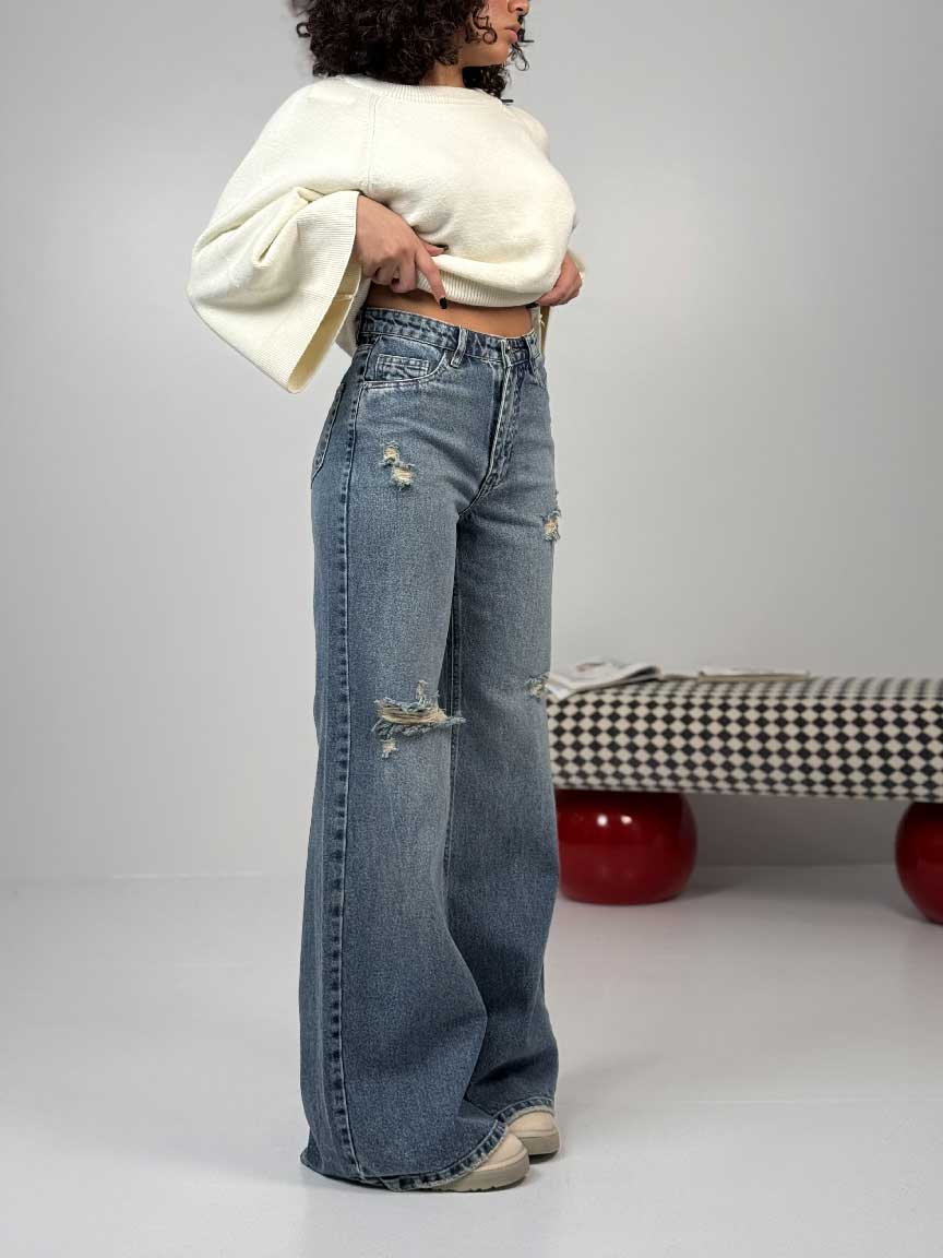 IMG_6033 شلوار جین سوپر بگ کد 102131 - Image 1