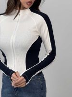 بلوز 2 رنگ زیپ دار کد 180574 - Image 6