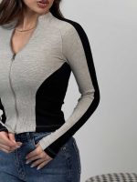 بلوز 2 رنگ زیپ دار کد 180574 - Image 12