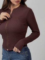 بلوز زیپ دار کد 180576