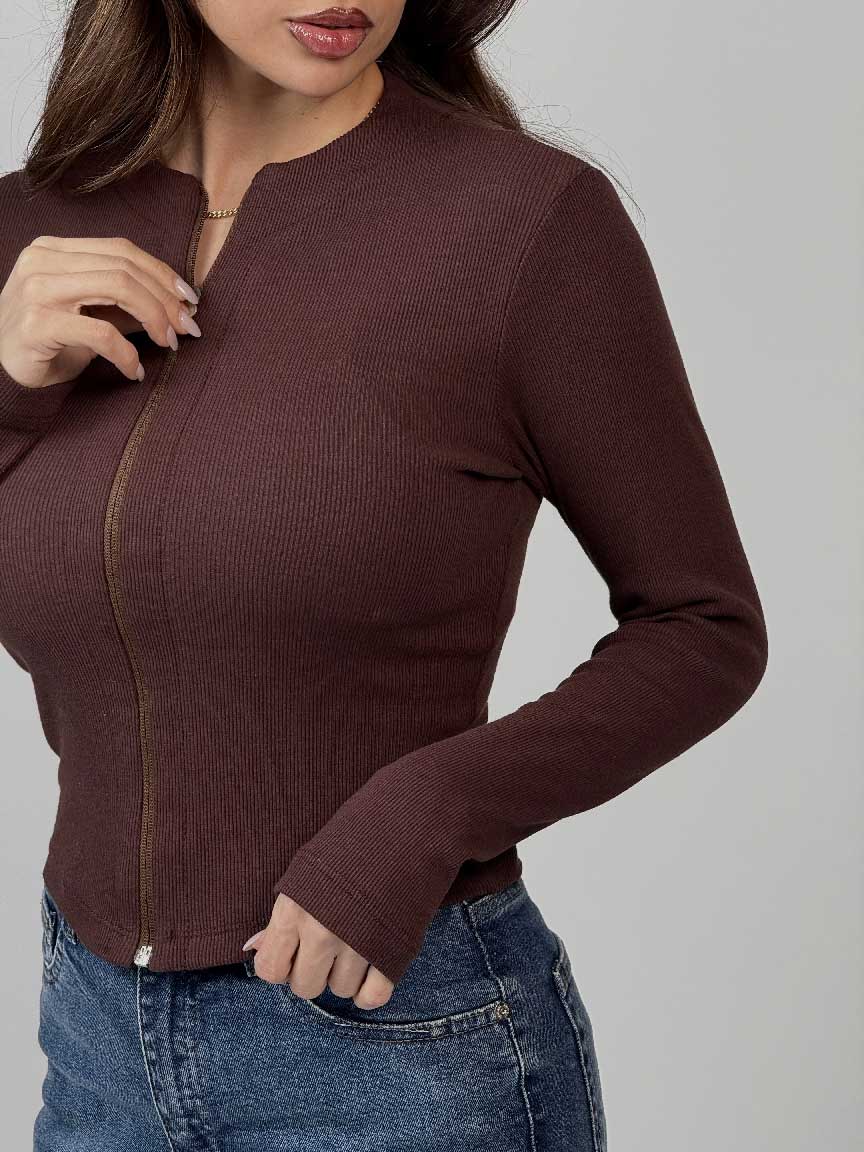 IMG_6262 بلوز زیپ دار کد 180576 - Image 1