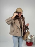 ترنچ کت آستین پاگون دار کد 120401