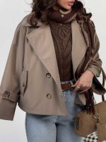 ترنچ کت آستین پاگون دار کد 120401 - Image 2