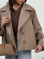 ترنچ کت آستین پاگون دار کد 120401 - Image 3