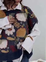 بافت آستین حلقه طرحدار کد 201029 - Image 3