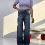 شلوار جین نیم بگ کد 102137