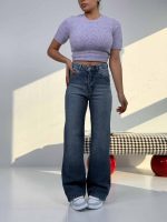 شلوار جین نیم بگ کد 102137