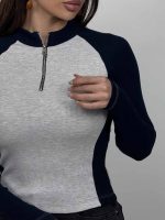 بلوز نیم زیپ 2 رنگ کد 180573 - Image 17