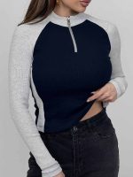 بلوز نیم زیپ 2 رنگ کد 180573 - Image 18