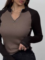 بلوز نیم زیپ 2 رنگ کد 180573 - Image 21