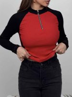 بلوز نیم زیپ 2 رنگ کد 180573 - Image 24