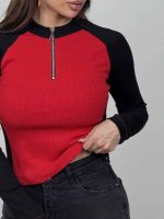 بلوز نیم زیپ 2 رنگ کد 180573 - Image 25