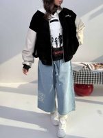 سوییشرت مخمل ترکیبی کد 201030 - Image 8