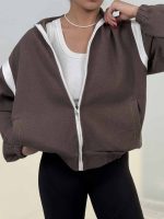 سوییشرت کتان وسط زیپ کد 201033 - Image 4