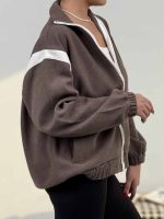 سوییشرت کتان وسط زیپ کد 201033 - Image 5