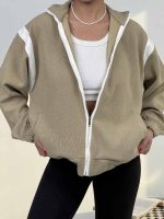 سوییشرت کتان وسط زیپ کد 201033