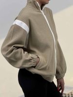 سوییشرت کتان وسط زیپ کد 201033 - Image 2