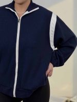 سوییشرت کتان وسط زیپ کد 201033 - Image 8