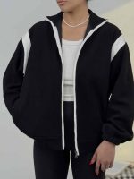 سوییشرت کتان وسط زیپ کد 201033 - Image 10