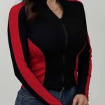 بلوز 2 رنگ زیپ دار کد 180574