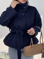 کت فوتر پشمی کمربنددار کد 120405 - Image 14