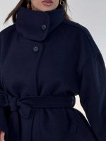 کت فوتر پشمی کمربنددار کد 120405 - Image 15