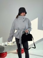 کت فوتر پشمی کمربنددار کد 120405 - Image 22