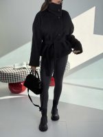 کت فوتر پشمی کمربنددار کد 120405 - Image 30