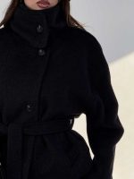 کت فوتر پشمی کمربنددار کد 120405 - Image 33