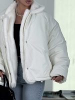 کاپشن یقه خزدار کد 201035 - Image 5