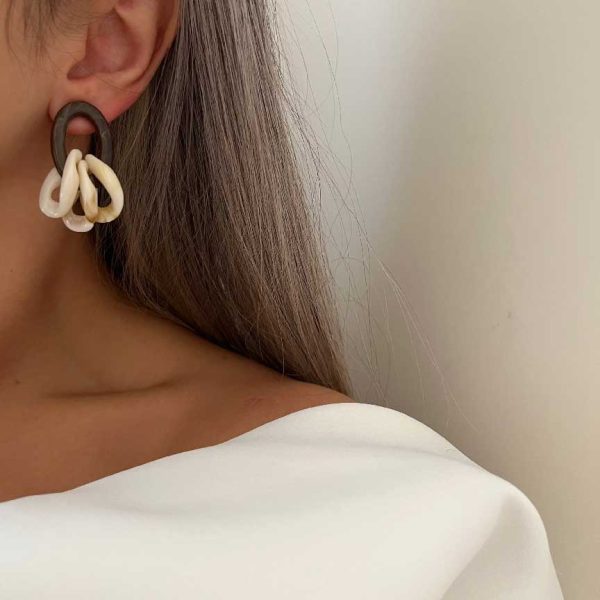 گوشواره رزین حلقه دار کد 310738