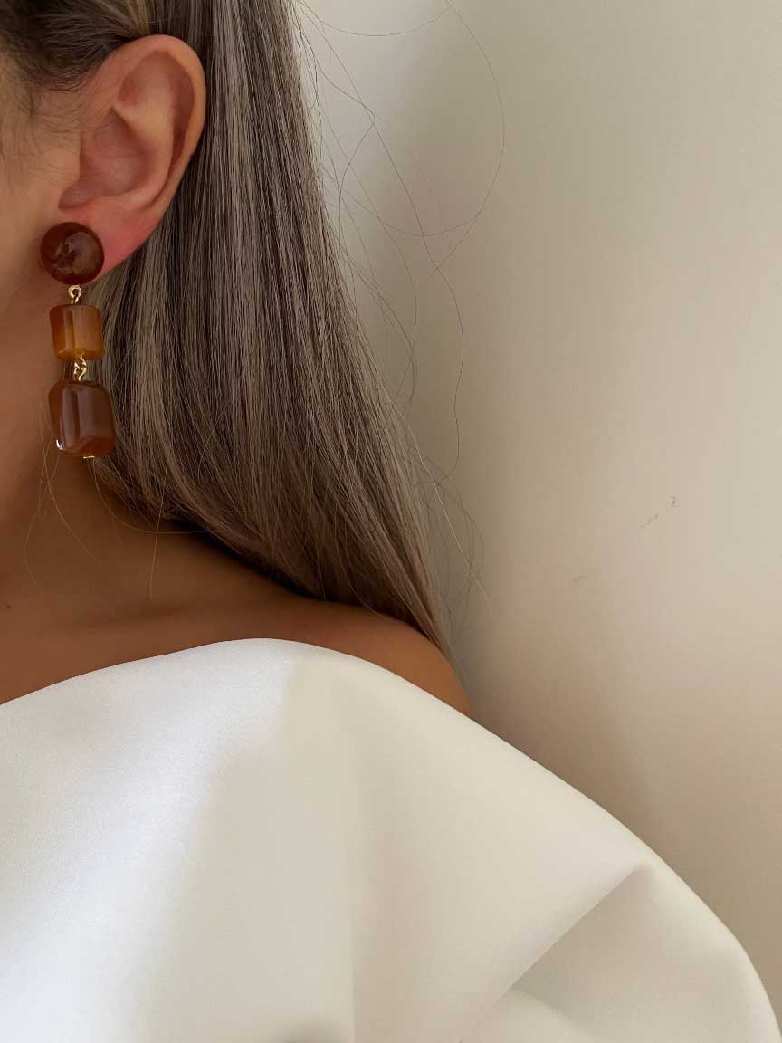 MKSG2658 گوشواره سنگی کد 310718 - Image 1