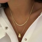 گردنبند 2 لاین تک مروارید کد 310725