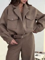 ست کت و شلوار فوتر سگک دار کد 160878 - Image 6