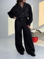 ست کت و شلوار فوتر سگک دار کد 160878 - Image 9