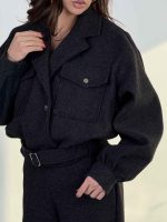 ست کت و شلوار فوتر سگک دار کد 160878 - Image 11