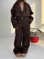 ست کت و شلوار فوتر سگک دار کد 160878 - Image 13